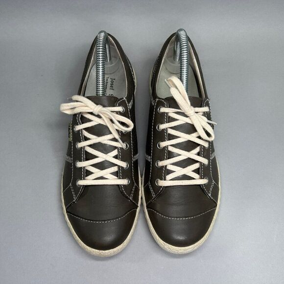 Josef Seibel Caspian Shoes Women's Size 7.5 Leather Lace‎ Up Comfort Sneakers - Picture 3 of 15